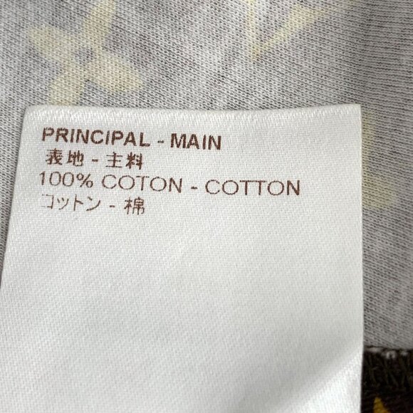 Louis Vuitton Multicolored Logo Patchwork Striped Cotton Round-Neck Short-Sleeve - Picture 3 of 7